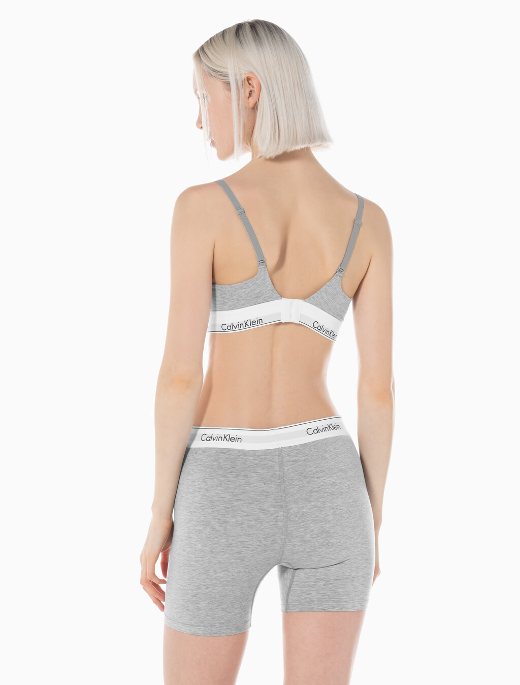 Buy 여성 모던코튼 AF 푸쉬업 브라 in color GREY HEATHER