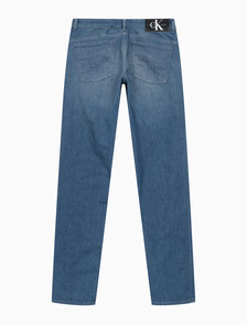 Buy 남성 바디핏 블루그레이 데님 in color GREY STEPPED RELEASE HEM