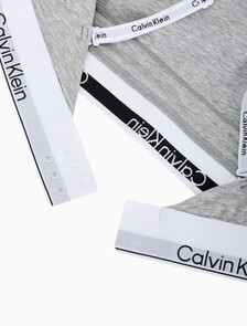 Buy 여성 아이콘 코튼 모달 백리스 브라렛 in color GREY HEATHER