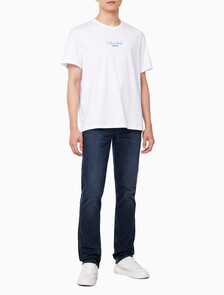 Buy 남성 레귤러핏 그래픽 워시 반팔 티셔츠 in color BRILLIANT WHITE