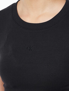 Buy 여성 컷아웃 립 탑 in color BLACK