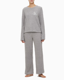 Buy 여성 플러쉬 팬츠 in color GREY PURPLE