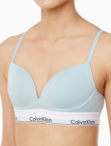 Buy 여성 모던코튼 AF 푸쉬업 브라 in color STERLING BLUE