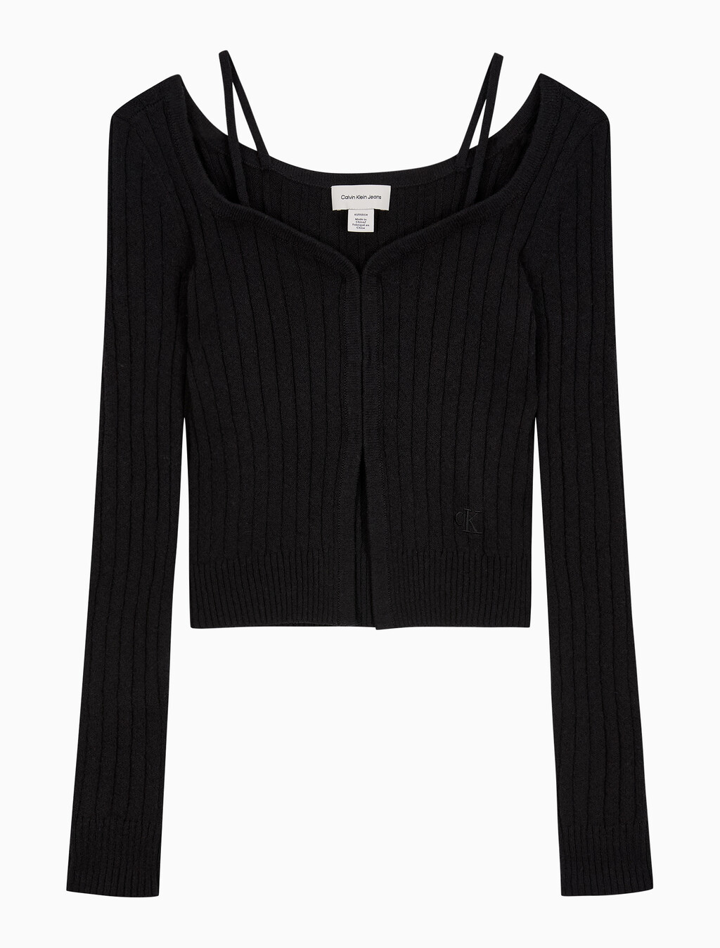 Buy 여성 L/S 스트랩 가디건 in color BLACK