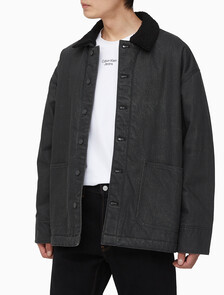 Buy 남성 쉐르파 숏 코트 자켓 in color BLACK