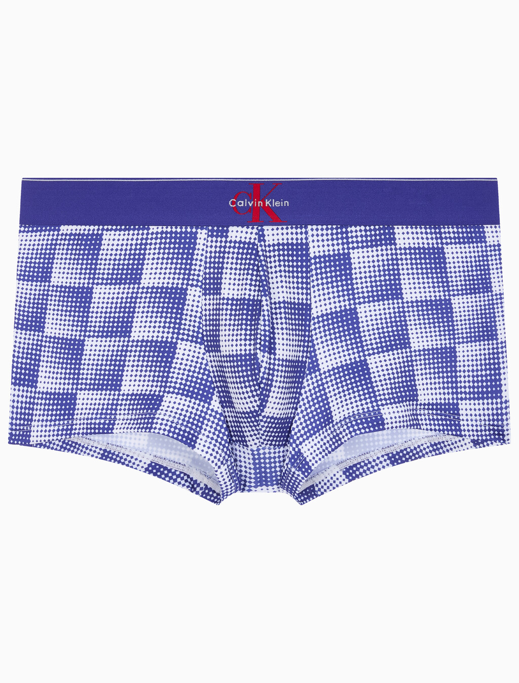 Buy 남성 CK 그래픽 마이크로 로우 라이즈 트렁크 in color Blue Print