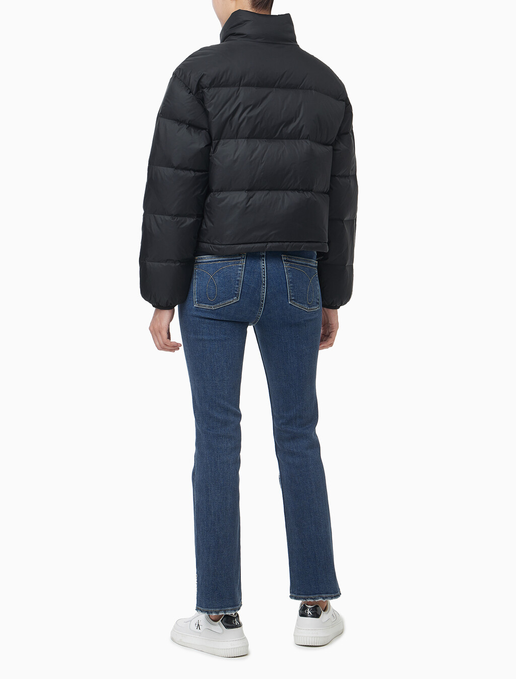 Buy 여성 셔닐 로고 푸퍼 다운 in color BLACK