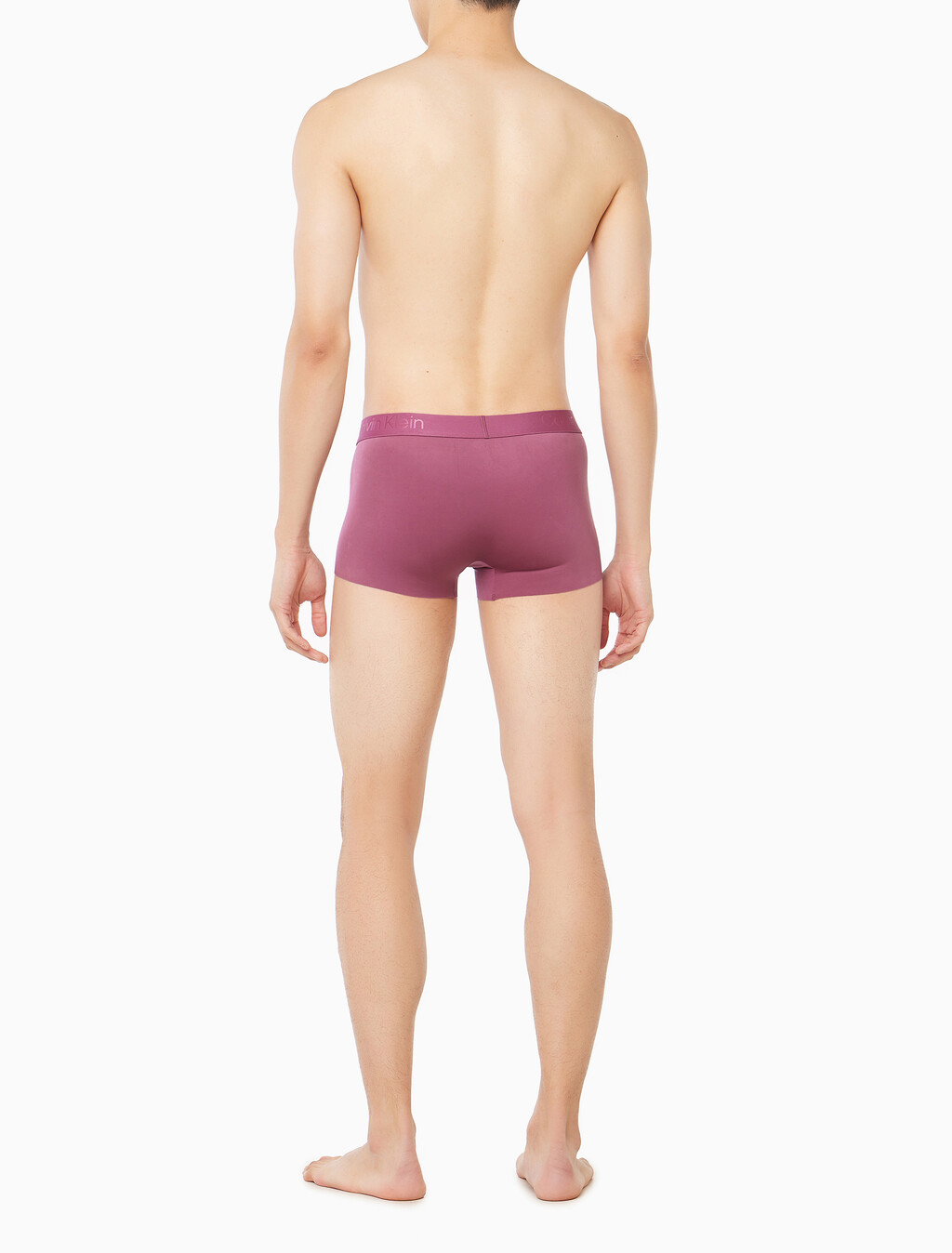 Buy 남성 CK 블랙 마이크로파이버 스트레치 트렁크 in color Dark Pink