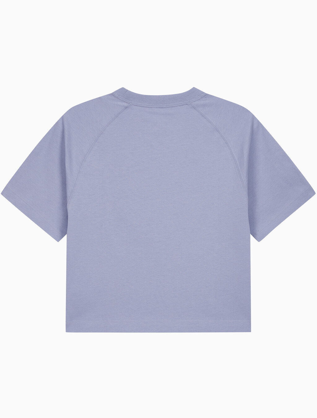 Buy 여성 박시 CK 크레스트 크롭 포켓 반팔 티셔츠 in color PERSIAN VIOLET