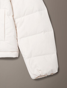 Buy 여성 스탠드 카라 다운 푸퍼 자켓 in color Ivory