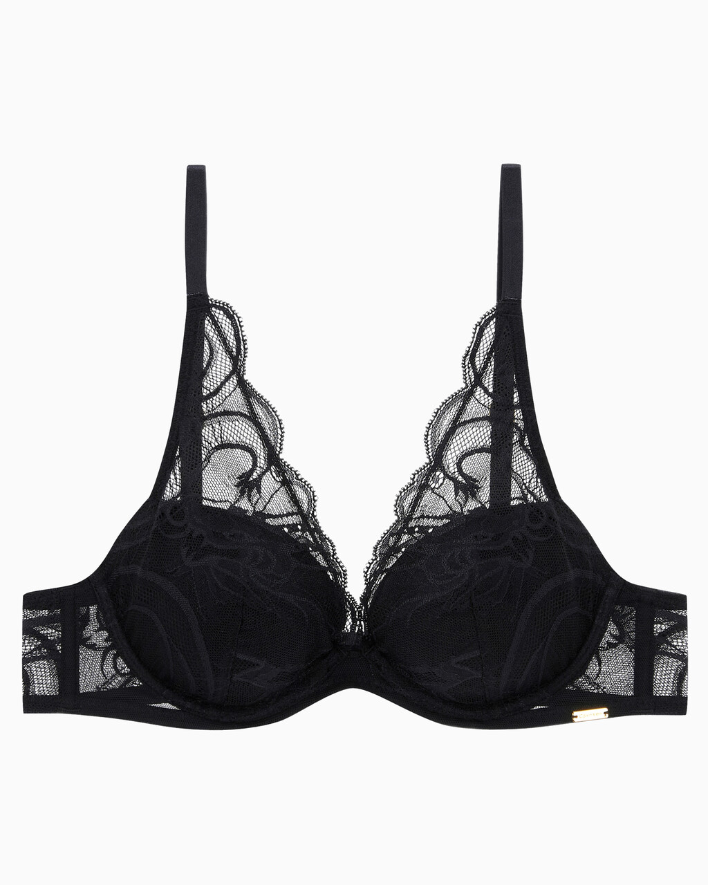 Buy 여성 CK 블랙 드래곤 레이스 AF 플런지 브라 in color BLACK