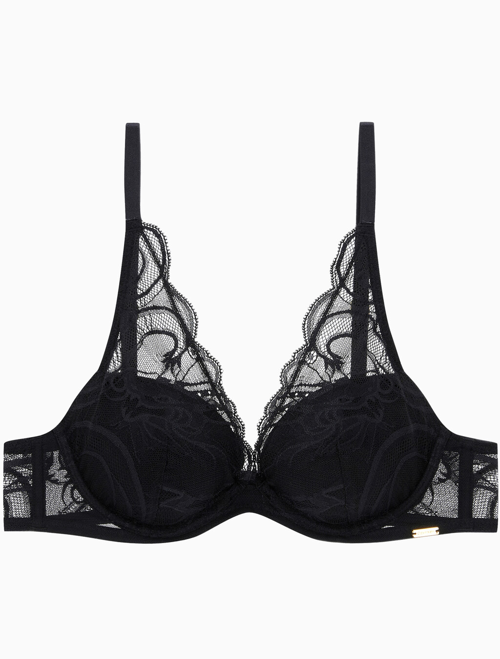 Buy 여성 CK 블랙 드래곤 레이스 AF 플런지 브라 in color BLACK