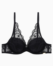 Buy 여성 CK 블랙 드래곤 레이스 AF 플런지 브라 in color BLACK