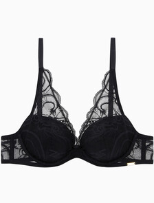 Buy 여성 CK 블랙 드래곤 레이스 AF 플런지 브라 in color BLACK