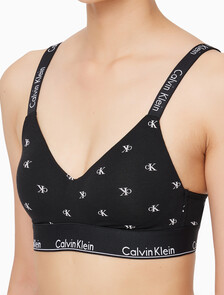 Buy 여성 모던코튼 훅앤아이 브라렛 in color DIAMOND LOGO PRINT_BLACK