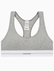 Buy 여성 코튼 모달 스트레치 립 AF 브라렛 in color GREY HEATHER