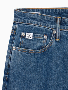 Buy 남성 90's 스트레이트핏 미드블루 데님 in color MID BLUE BACK EMBRO