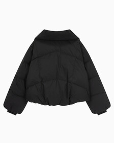 Buy 여성 숏다운 와이드넥 푸퍼 in color CK BLACK