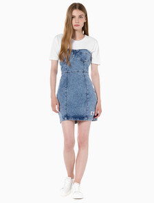 Buy 여성 코르셋 데님 드레스 in color CHALKY BLUE