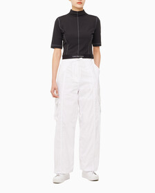 Buy 여성 소프트터치 화이트 카고 팬츠 in color BRIGHT WHITE