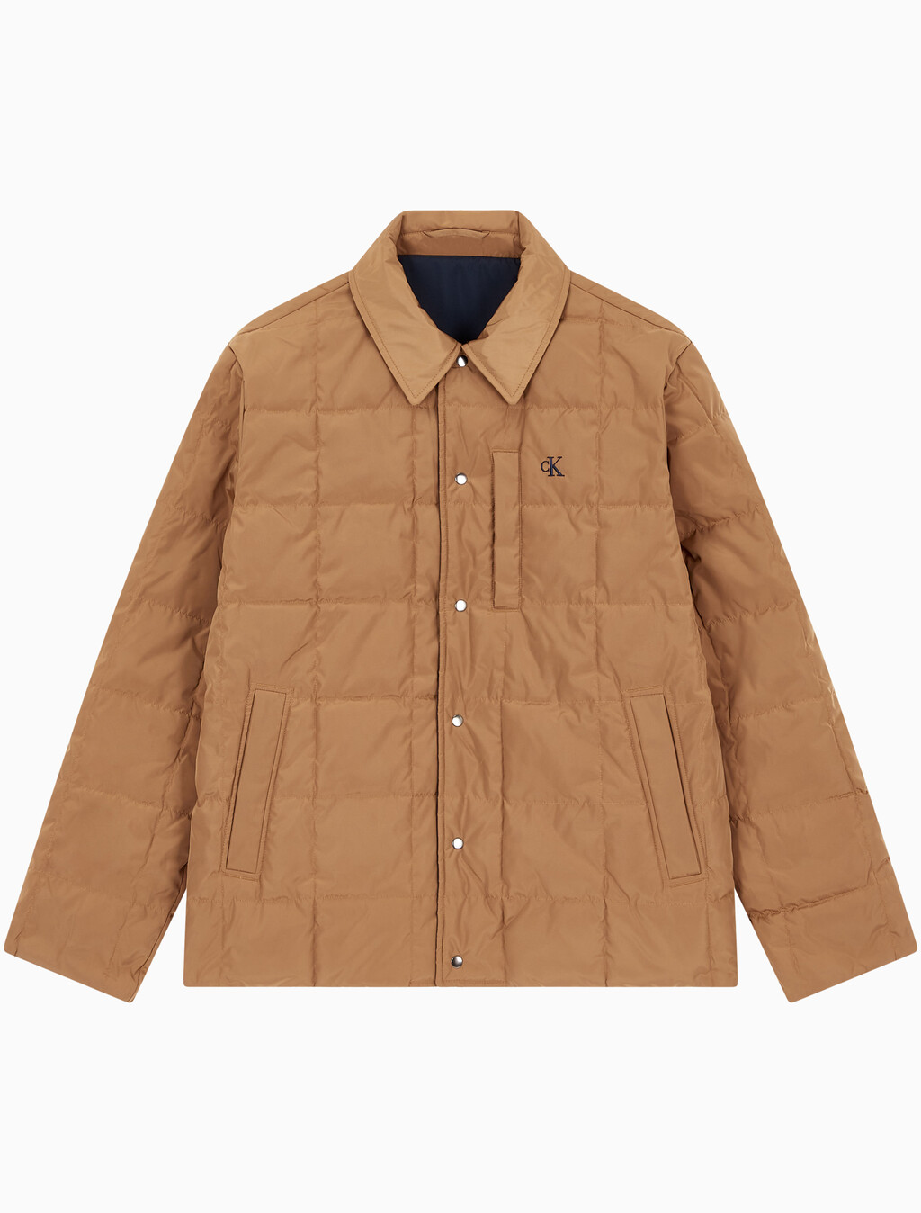 Buy 남성 리버서블 패디드 셔츠 자켓 in color NAVY/BROWN