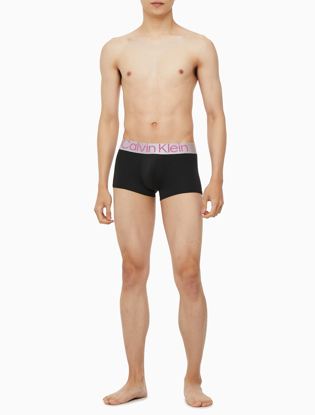 Buy 남성 CK 리컨시더드 스틸 마이크로 로우라이즈 드로즈 3PK in color BLACK