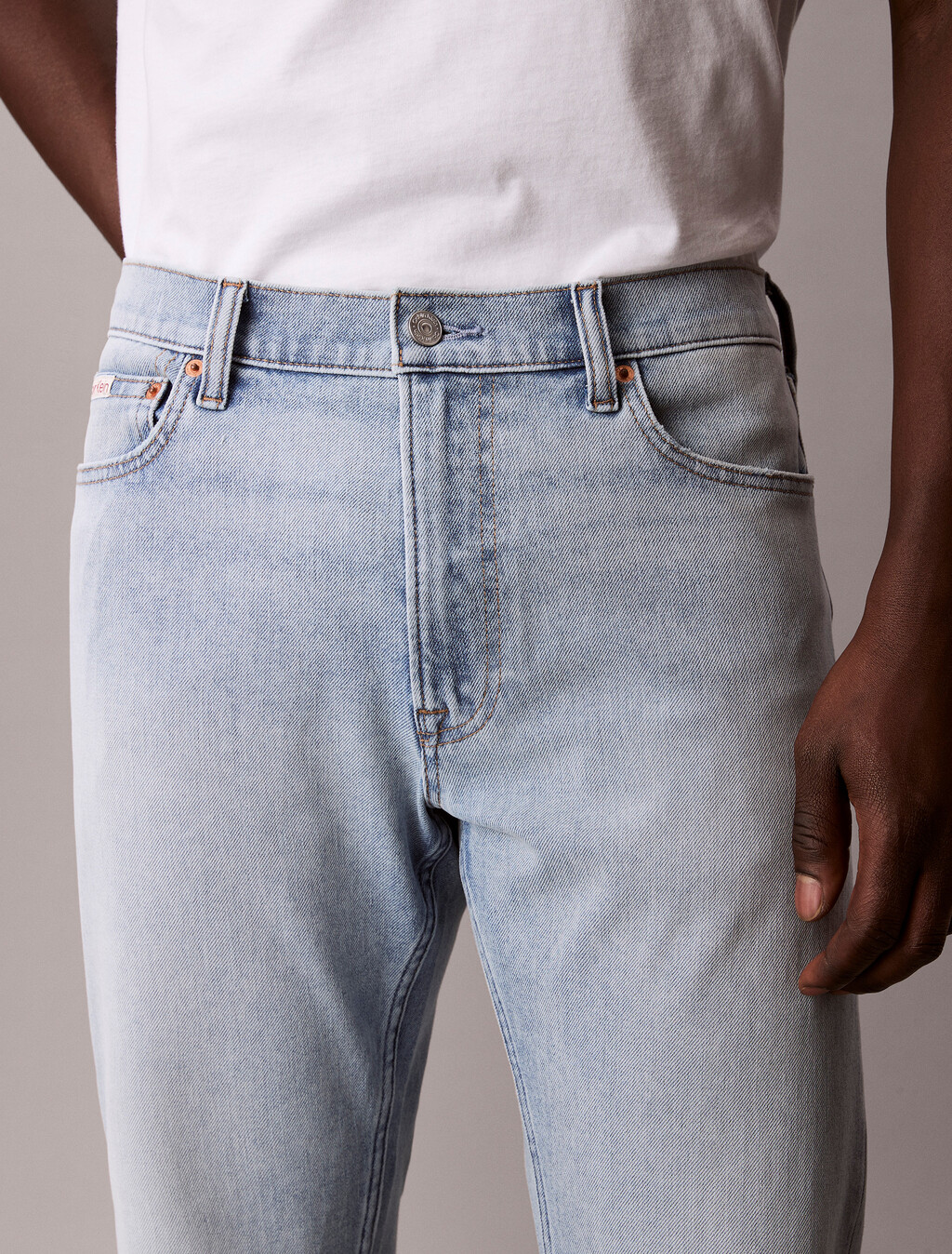 Buy 남성 슬림 스트레이트핏 37.5 진 in color Light Blue