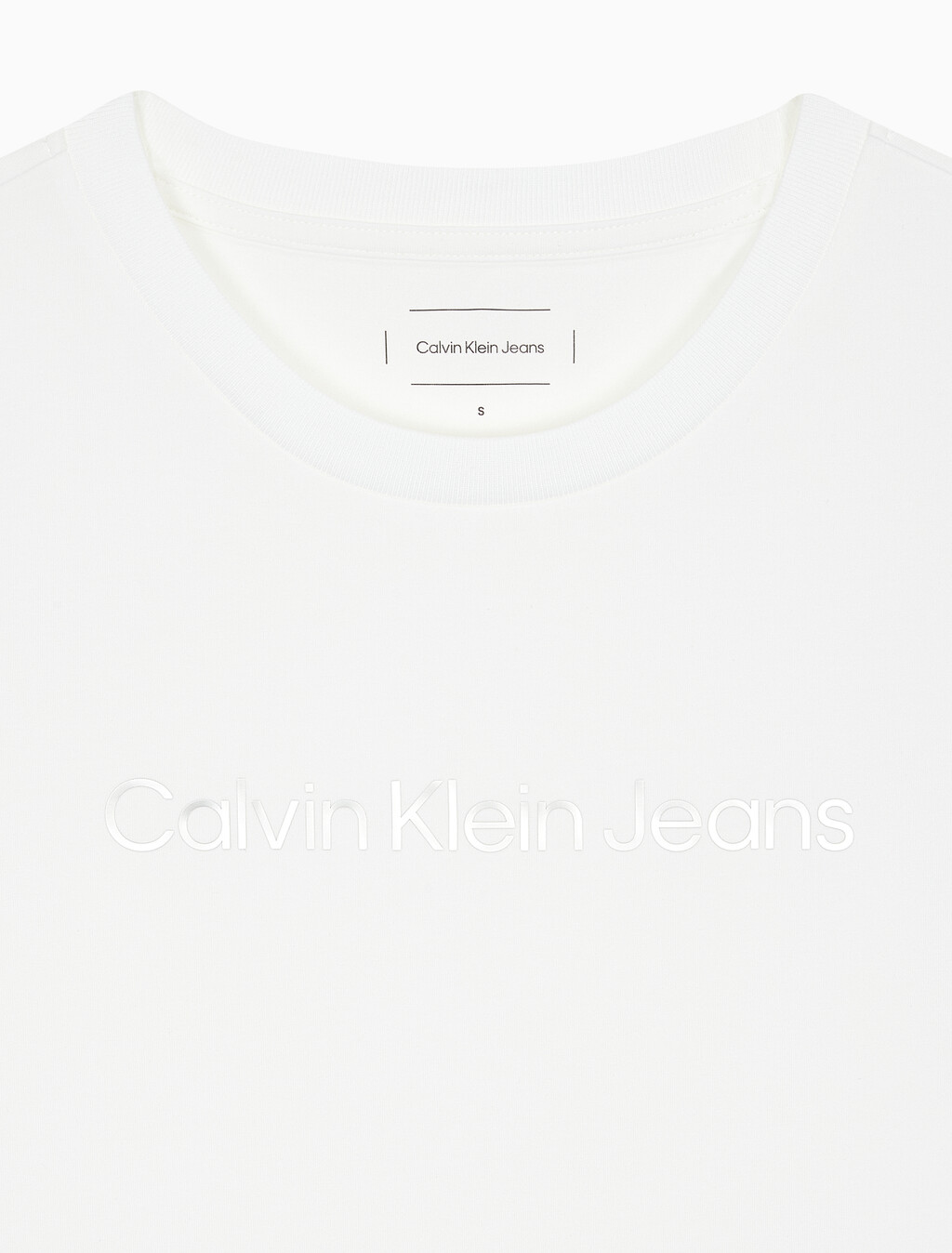 Buy 여성 슬림핏 인스티튜셔널 로고 반팔 티셔츠 in color BRIGHT WHITE