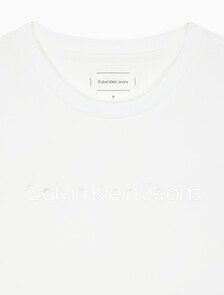 Buy 여성 슬림핏 인스티튜셔널 로고 반팔 티셔츠 in color BRIGHT WHITE
