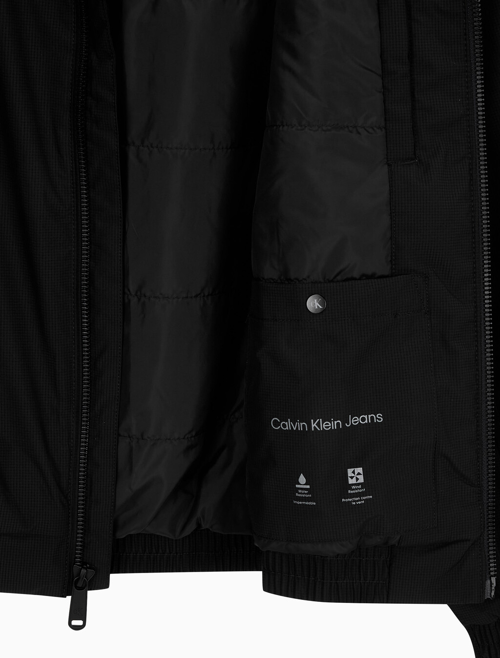 Buy 남성 후드 립스탑 해링턴 자켓 in color BLACK