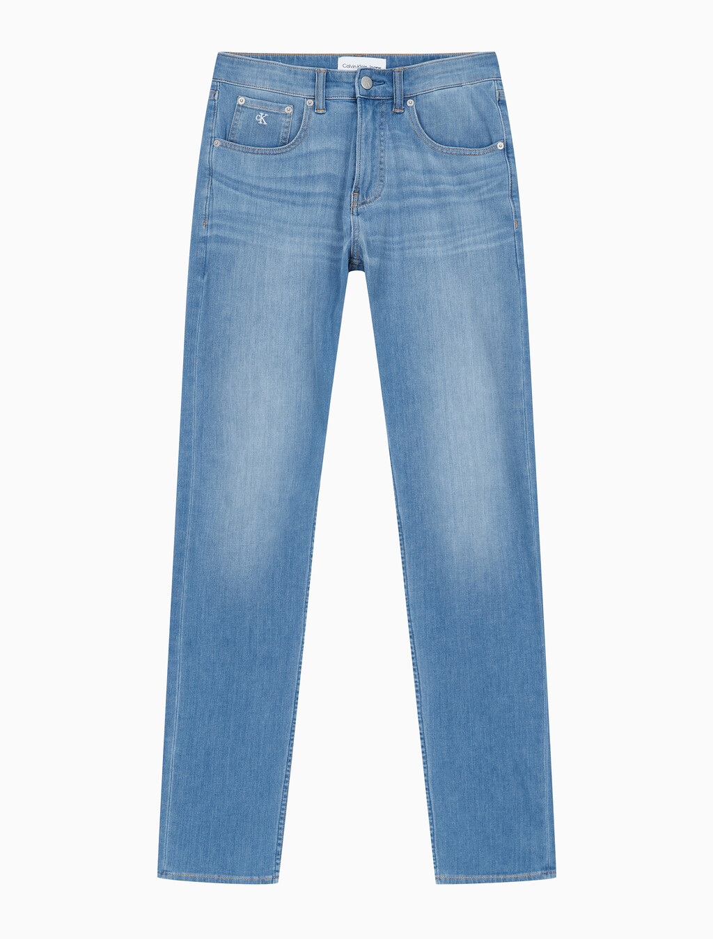 Buy 남성 모던 테이퍼 라이트블루 데님 in color CHALKY BLUE