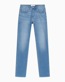 Buy 남성 모던 테이퍼 라이트블루 데님 in color 028A CHALKY BLU