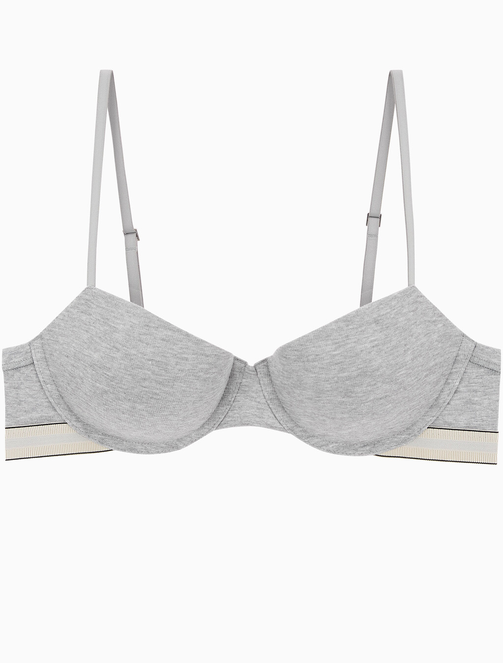 Buy 여성 헤리티지 코튼 업리프트 데미 브라 in color GREY HEATHER