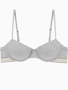 Buy 여성 헤리티지 코튼 업리프트 데미 브라 in color GREY HEATHER