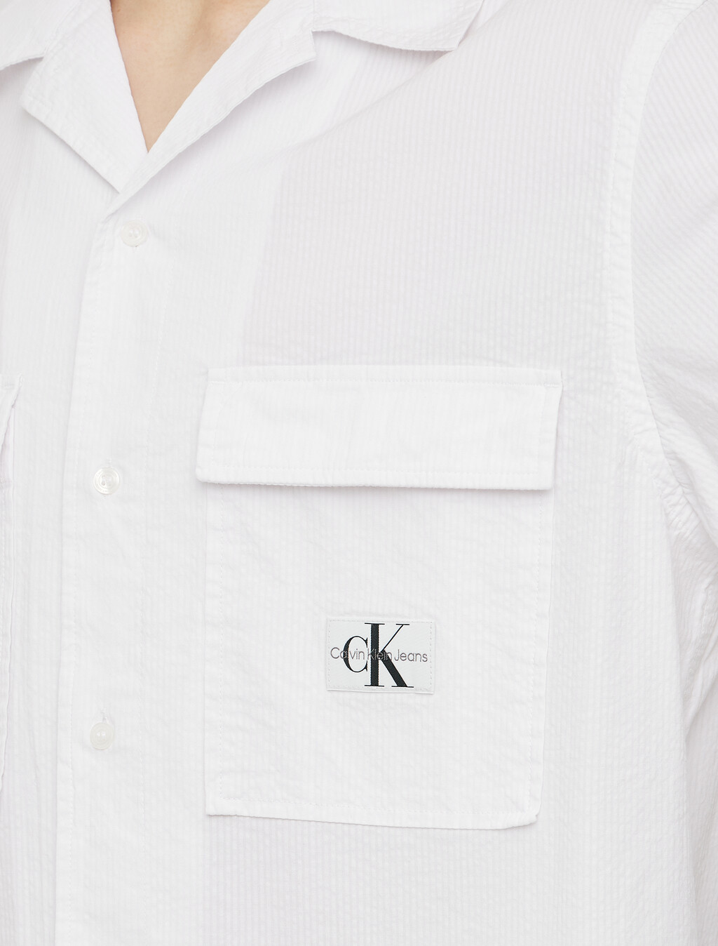 Buy 남성 릴렉스핏 시어서커 반팔 셔츠 in color BRIGHT WHITE