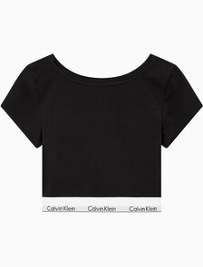 Buy 여성 모던 코튼 티셔츠 아웃푸쉬 브라렛 in color BLACK