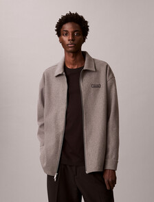 Buy 남성 울 스냅 플리스 in color DARK CLIFF HTR