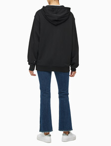 Buy 남성 릴렉스핏 CK 뱃지 로고 집업 후디 in color CK BLACK