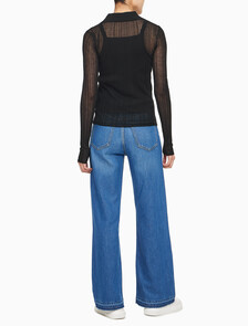 Buy 여성 2 IN 1 폴로 가디건 in color CK BLACK