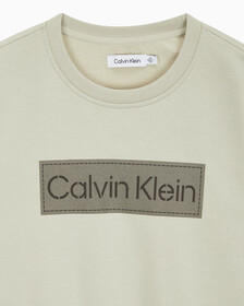 Buy 남성 롱슬리브 스텐실로고 테리 크루넥 스웻셔츠 in color BEIGE