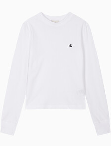 Buy 여성 L/S 아카이브 로고 크루넥 티셔츠 in color BRILLIANT WHITE
