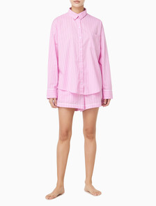 Buy 여성 코튼 포플린 롱슬리브 셔츠 in color Pink