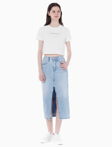 Buy 여성 맥시 데님 스커트 in color CHALKY BLUE