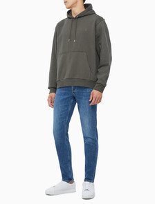 Buy 남성 롱슬리브 아카이브 플리스 후디 in color CHARCOAL