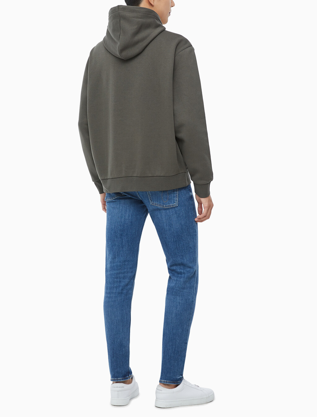 Buy 남성 롱슬리브 아카이브 플리스 후디 in color CHARCOAL