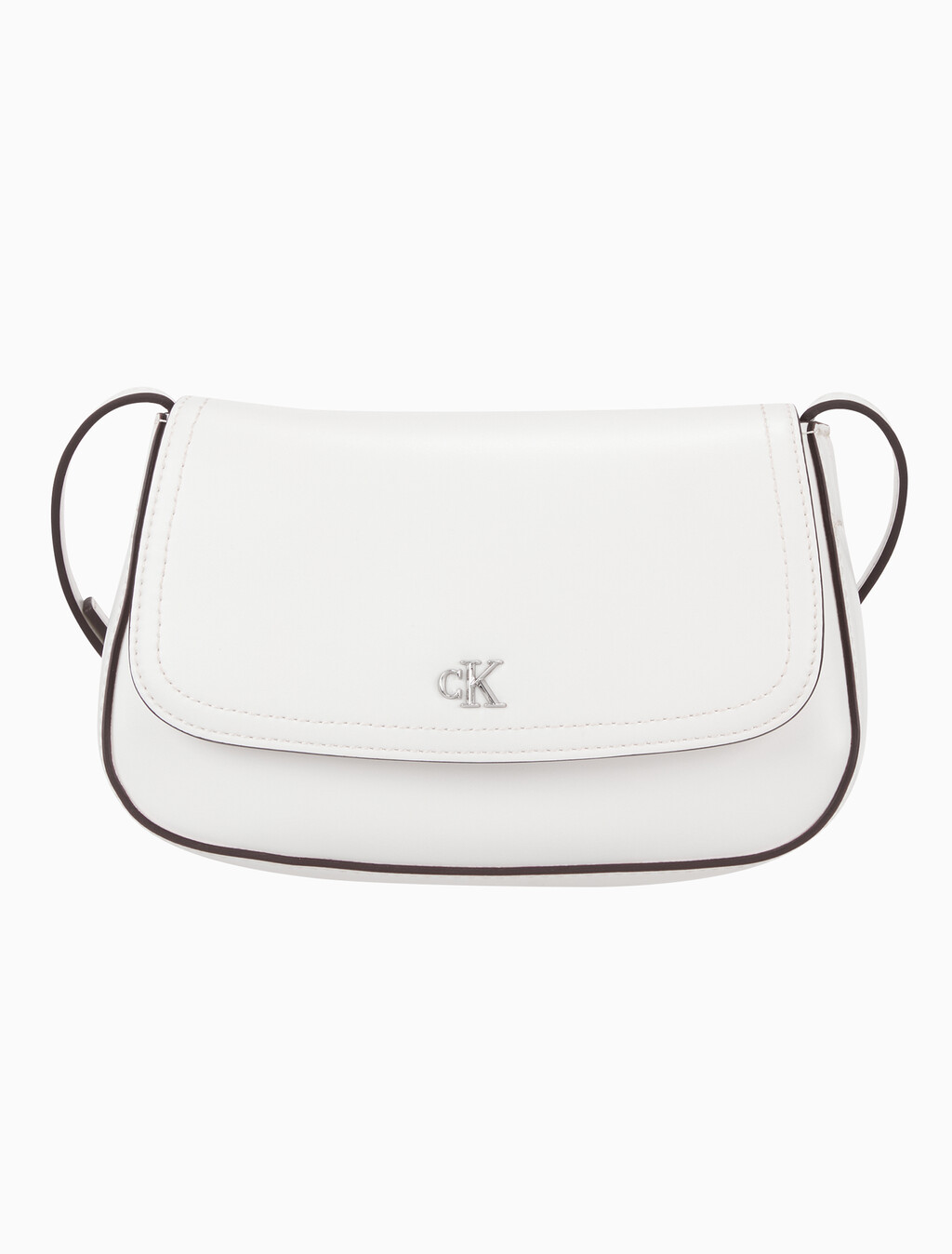 Buy 여성 하드웨어 모노그램 플랩 카메라 백 in color White Alyssum