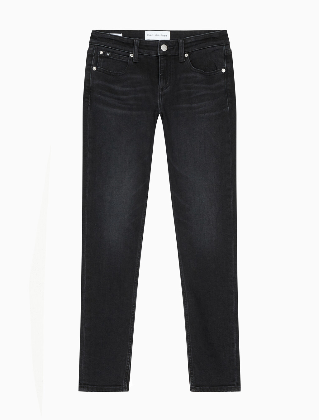 Buy 여성 바디핏 5포켓 앵클 블랙 데님 in color WASHED BLACK LOGO LACE