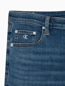 Buy 남성 바디핏 미드블루 이탈리안 데님 in color MID BLUE BACK EMBRO