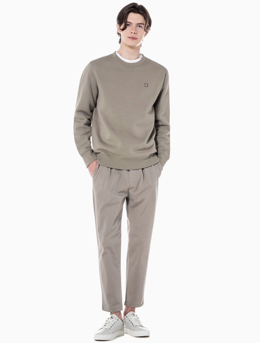 Buy 남성 슬림핏 드로코드 치노 팬츠 in color PERFECT TAUPE
