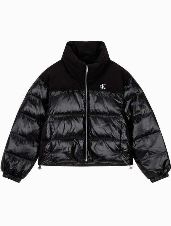 여성 매트 블라킹 샤인 다운 자켓